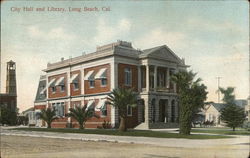 City Hall and Library Long Beach, CA Postcard Postcard Postcard