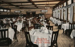 Dining Room, Ye Alpine Tavern Mount Lowe, CA Postcard Postcard Postcard