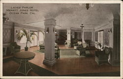 Ladies' Parlor, Merritt Jones Hotel Postcard