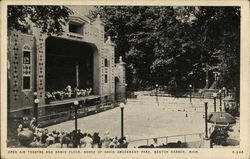 Open Air Theatre and Dance Floor, House of David Amusement Park Postcard