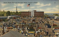 Benton Harbor Fruit and Vegetable Market, Largest in the World Michigan Postcard Postcard Postcard