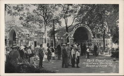 Park Depot, Miniature Railway, House of David Postcard