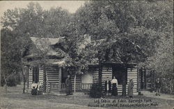 House of David - Eden Springs Park, Log Cabin Postcard