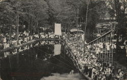 Eden Springs, Large Gathering of People Postcard