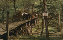 Eastman Springs - Rustic Bridge Benton Harbor, MI Postcard Postcard Postcard