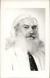 A Man With Long White Hair and a White Beard Men Postcard Postcard Postcard