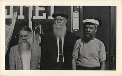 Men Outside of Mary's City of David Hotel Benton Harbor, MI House of David Postcard Postcard Postcard