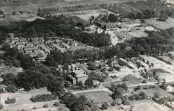 Aerial View of Town - Souvenir from City of David Benton Harbor, MI Postcard Postcard Postcard