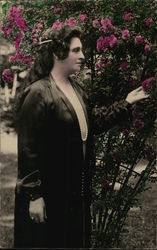 Mary Purnell With Roses House of David Postcard Postcard Postcard