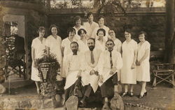 Group of Men and Women Near Pendant, 1927 Postcard