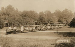 Wide View Miniature Train with Passengers Benton Harbor, MI Postcard Postcard Postcard