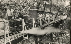 People Riding a Miniature Train House of David Postcard Postcard Postcard