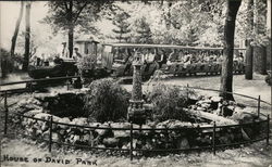 House of David Park - Miniature Train with Passengers Benton Harbor, MI Postcard Postcard Postcard