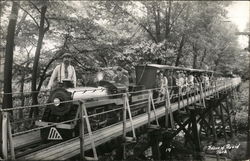 People on a Miniature Train Postcard