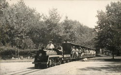 People Riding a Miniature Train House of David Postcard Postcard Postcard