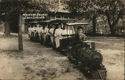 Women with Band Instruments on Miniature Railway Benton Harbor, MI House of David Postcard Postcard Postcard