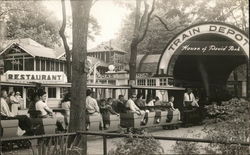 Train Depot House of David Postcard