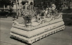 House of David Parade Float with Six Women, One Man, 1930 Postcard Postcard Postcard