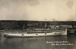 SS Theodore Roosevelt Landing At Benton Harbor Michigan Boats, Ships Postcard Postcard Postcard