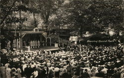 Large Crowd in Front of Outdoor Stage - House of David Park Postcard