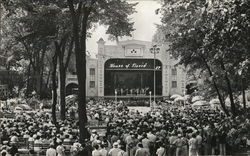 Crowd Watching Show - Open Air Theater, House of David Benton Harbor, MI Postcard Postcard Postcard