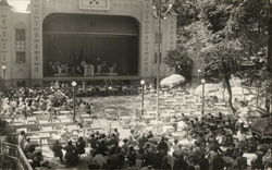 Crowd Watching Show at Outdoor Theater Postcard