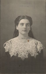 A Woman with Long Dark Hair Postcard