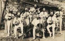 Eight Men Playing Various Stringed Instruments Benton Harbor, MI House of David Postcard Postcard Postcard