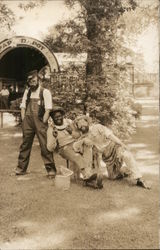 Men in Blackface and Costumes Postcard