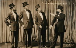 House of David Quartet Dressed in Suits and Top Hats Benton Harbor, MI Postcard Postcard Postcard