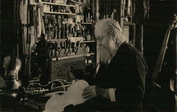 A Man Making Violins Postcard