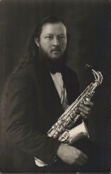 Bob Dewhirst - with saxophone Postcard