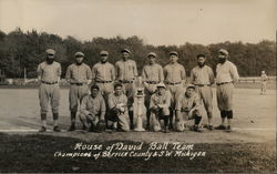 1928 Ball Team Champions of Berrier County & S. W. Michigan Baseball Postcard Postcard Postcard