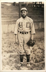 Man in Baseball uniform Be, MI Postcard Postcard Postcard