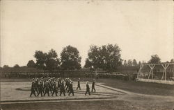 A Marching Band on Baseball Field Benton Harbor, MI Postcard Postcard Postcard