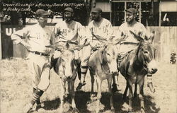 Grover Cleveland Alexander & House of David Ball Players Donkeys Benton Harbor, MI Baseball Postcard Postcard Postcard