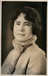 A Woman with Short Dark Hair Postcard