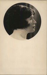 A Woman with Short Brown Hair Postcard