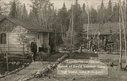 Lumbermens Cabins, High Island, Lake Michigan Postcard