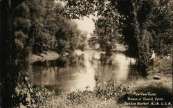 Paw Paw River, House of David Farm Benton Harbor, MI Postcard Postcard Postcard