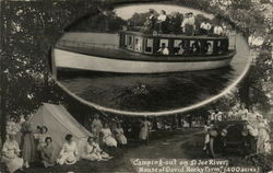 Camping out on St. Joe River, House of David Rocky Farm (400 Acres) Benton Harbor, MI Postcard Postcard Postcard