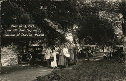 Camping Out, on St. Joe River House of David Farm Benton Harbor, MI Postcard Postcard Postcard