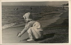 Young Child on Beach Postcard