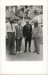 Four Men Standing Together Postcard