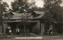 Log Cabins at Eden Springs Postcard