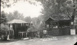 Women Standing Near Gift Shops - House of David Park Benton Harbor, MI Postcard Postcard Postcard