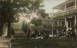 A Group of Men with Instruments (Tinted Color Real Photo) Benton Harbor, MI House of David Postcard Postcard Postcard