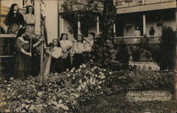 Among the Flowers Benton Harbor, MI House of David Postcard Postcard Postcard