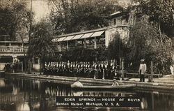 Group of Women Holding Musical Instruments Near Water Benton Harbor, MI House of David Postcard Postcard Postcard