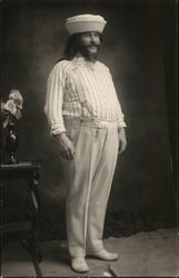 Benjamin, in White Wearing a Hat Postcard